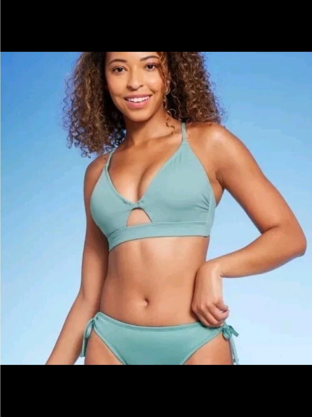 Shade & Shore Logline Keyhole Underwire Bikini Top NWT! Size 32C